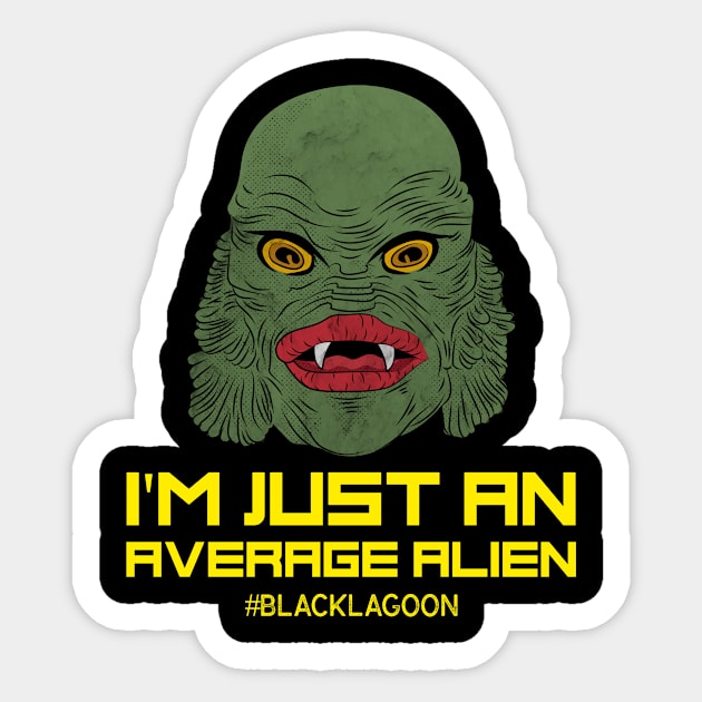 Average Alien Sticker by MangoJonesLife
